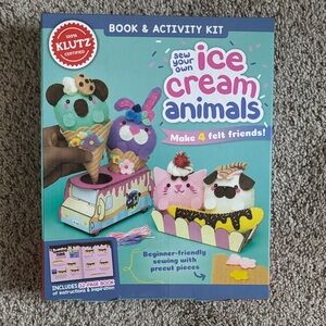 Klutz—NEW Sew Your Own Ice Cream Animals Kit - Multicolor